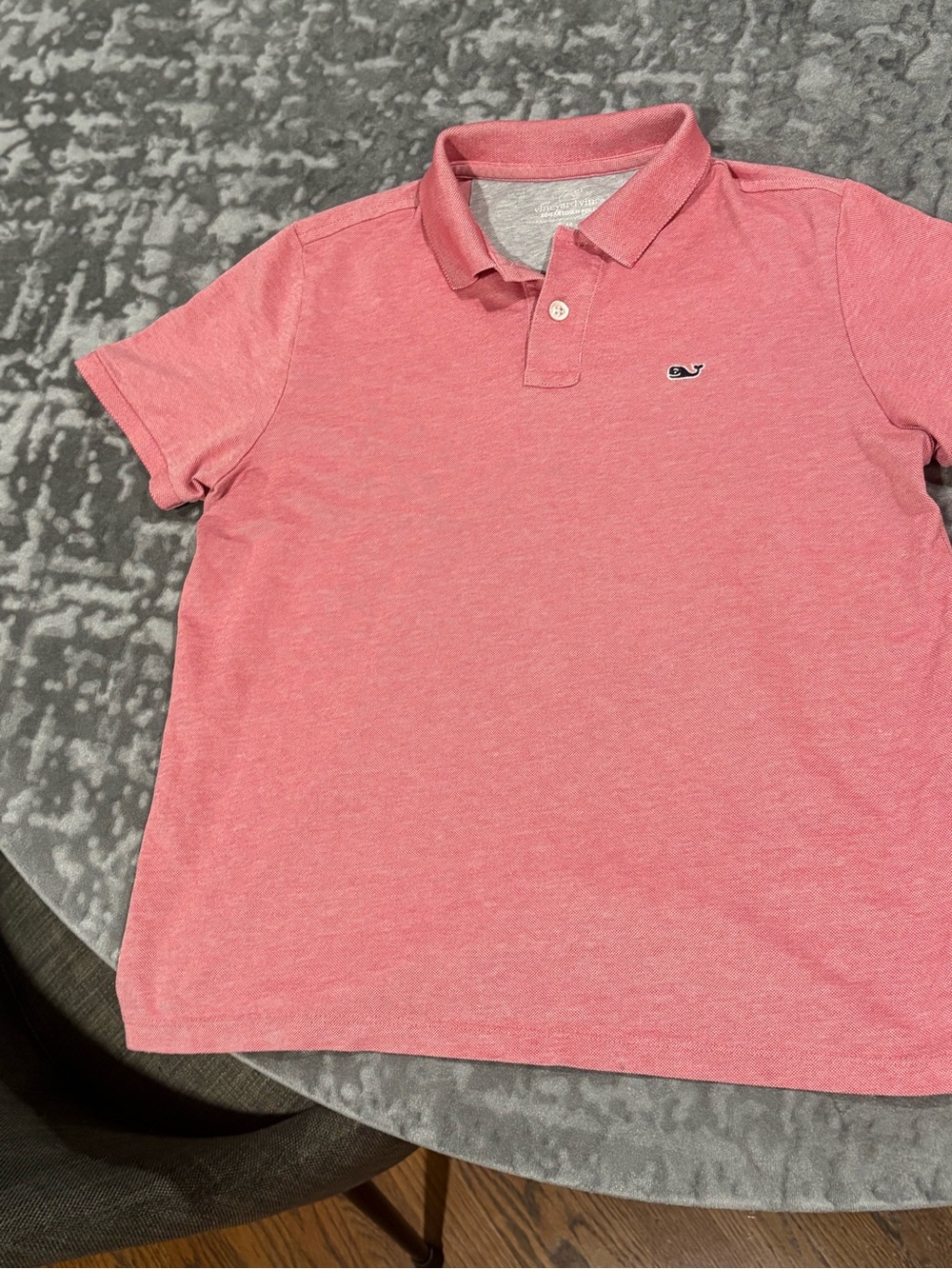 Vineyard Vines Red Heather Polo Shirt- Boys M